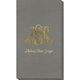 Large Script Monogram with Text Bamboo Luxe Guest Towels Image 2 of 3